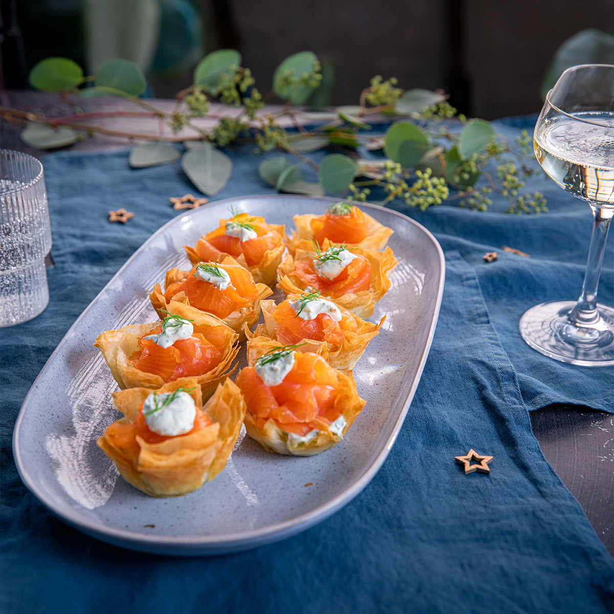 Christmas Smoked Salmon Tartlets