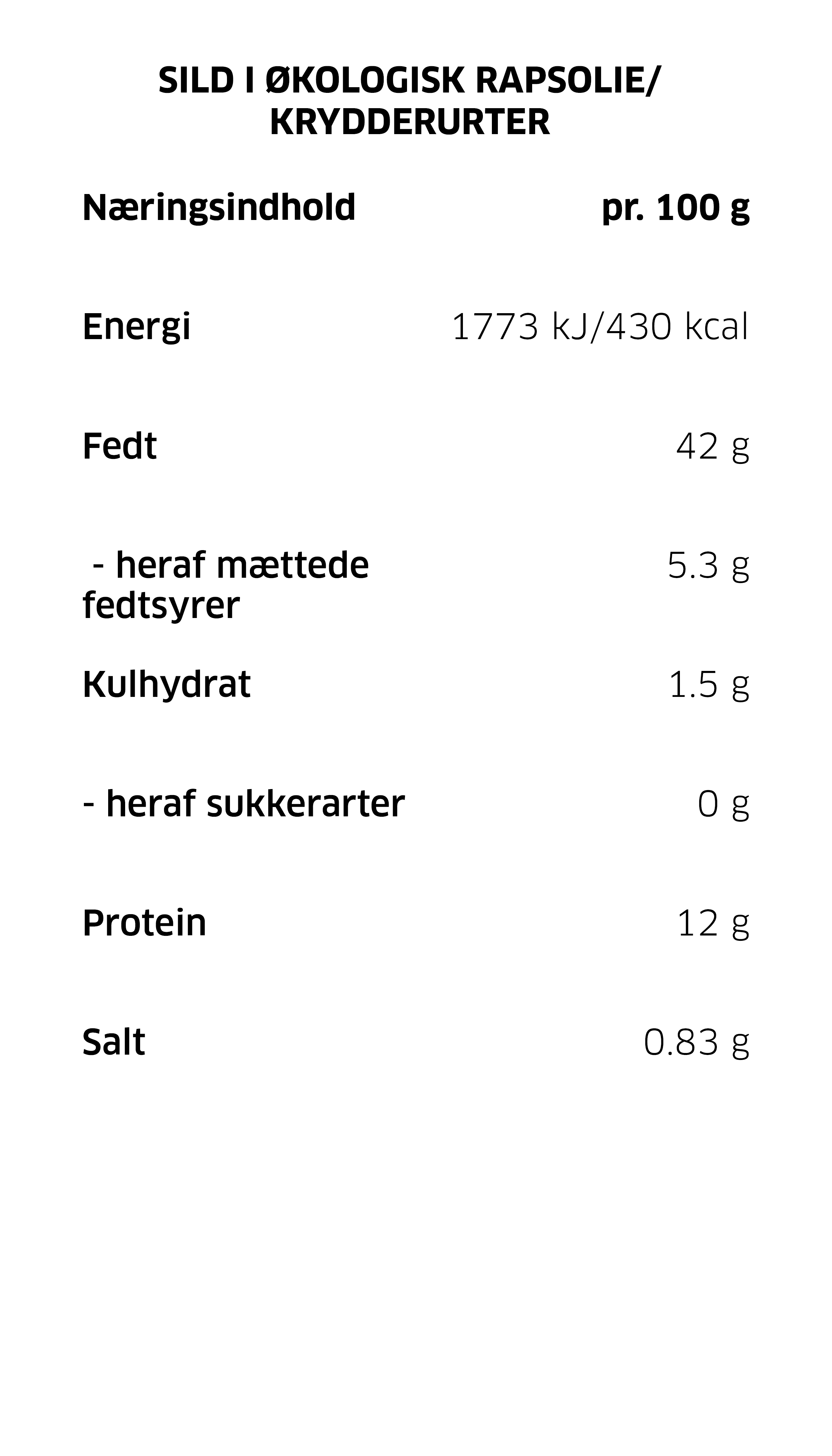 10 stk • Sild i økologisk rapsolie/krydderurter