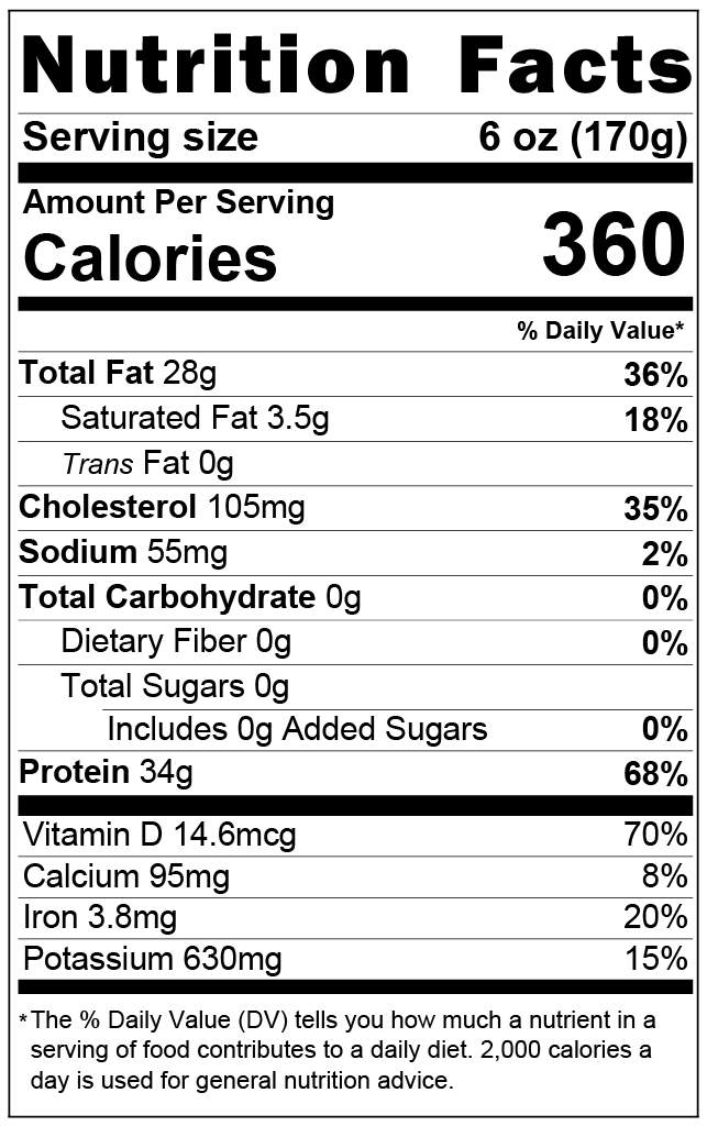 Frozen Salmon Portions • Skin-on • 6oz