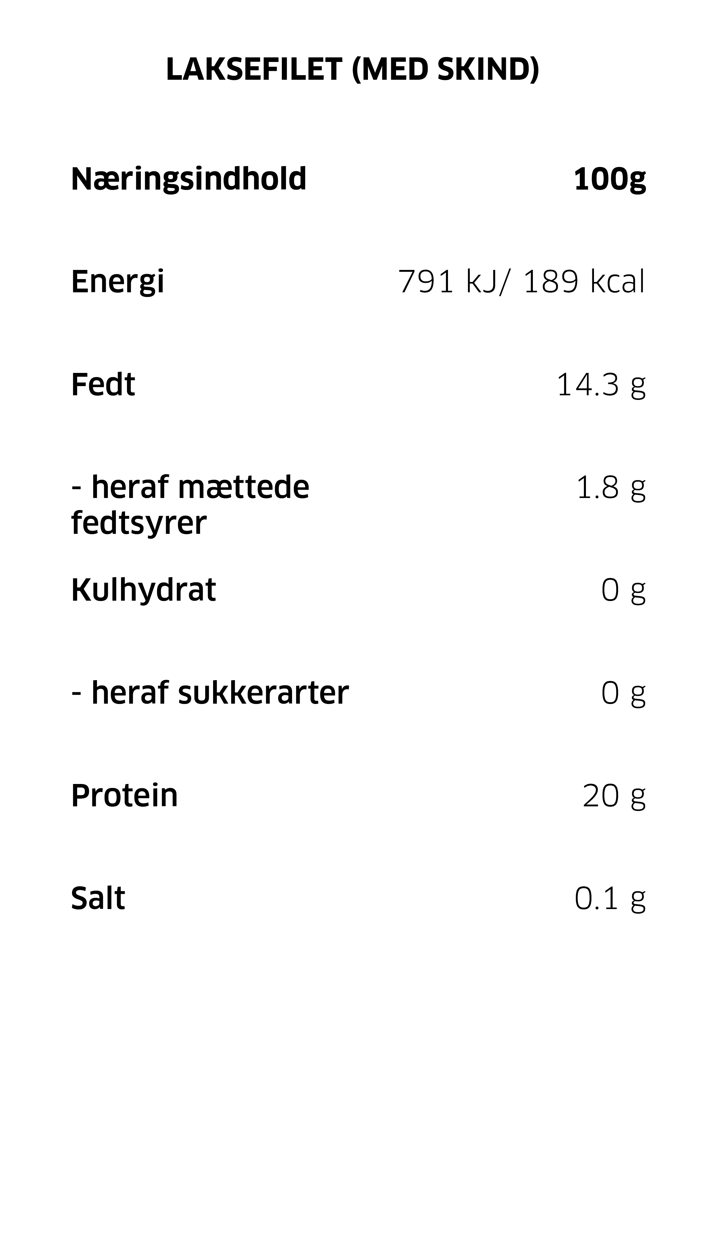 Frossen laksefilet (med skind)