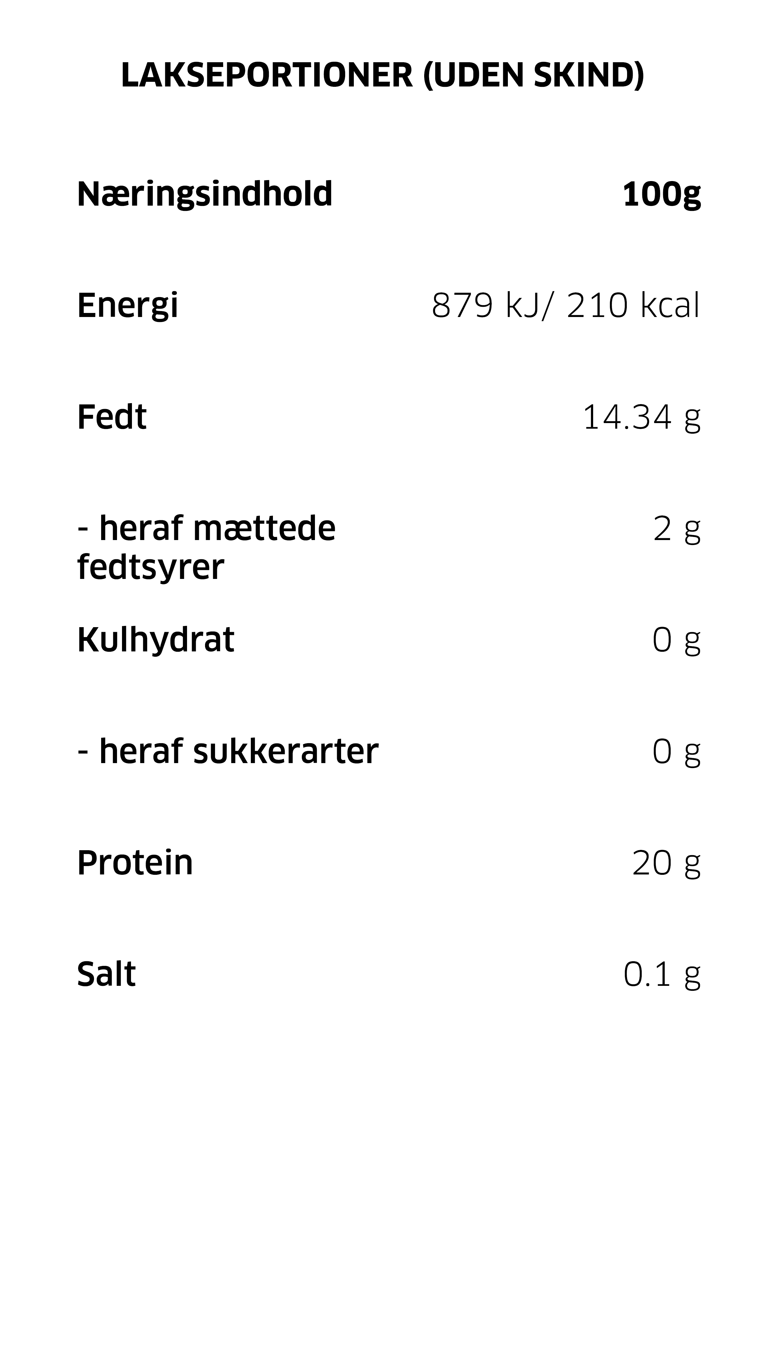 Frosne lakseportioner - 10x155g (1,55 kg) 