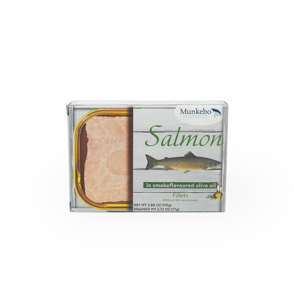10 pcs • Salmon Fillets in Olive Oil with Smoke flavor